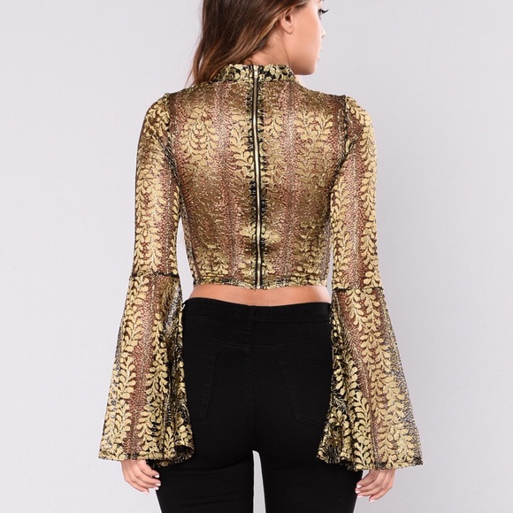 Fashion Nova Hailee Bell Sleeve Top - Picture 3 of 5